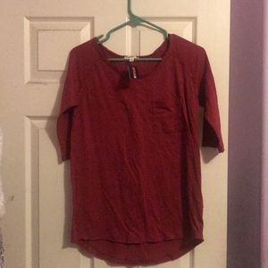 maroon half sleeve